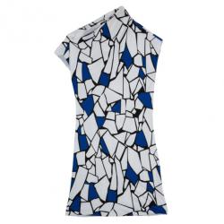 مملوكة مسبقًا Gucci Blue & White Abstract Print Stretch Dress M