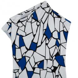 مملوكة مسبقًا Gucci Blue & White Abstract Print Stretch Dress M