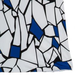 مملوكة مسبقًا Gucci Blue & White Abstract Print Stretch Dress M