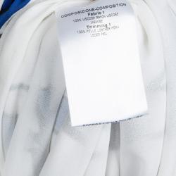 مملوكة مسبقًا Gucci Blue & White Abstract Print Stretch Dress M