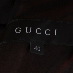 Pre Owned Gucci Black Contrast Front Panel Detail Zip Front Jacket S