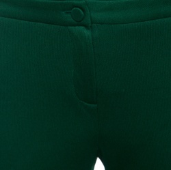 Gucci Green Side Stripe Detail Floral Embroidered Kelly Stirrup Track Pants S