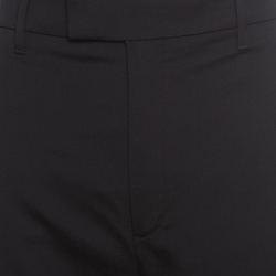 Pre Owned Gucci Black Wool High Waist Tailored Trousers M