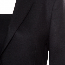 Pre Owned Gucci Black Wool Silk Lined Tailored Blazer M