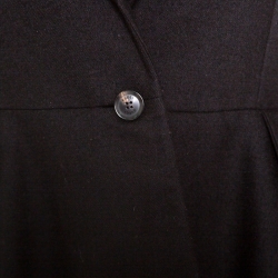Gucci Black Wool and Cashmere Single Button Peplum Blazer M