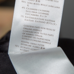 Gucci Black Wool and Cashmere Single Button Peplum Blazer M