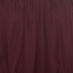 Pre Owned Gucci Burgundy Floral Printed Silk Tie Detail Strapless Maxi Dress M