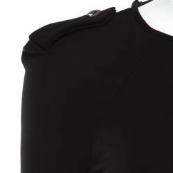 Gucci Black Knit Scoop Back Detail Long Sleeve Maxi Dress S
