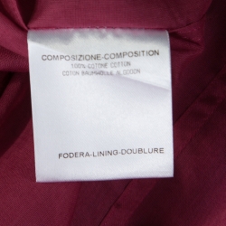 Gucci Pink Cotton Horsebit Epaulette Detail Long Sleeve Shirt S