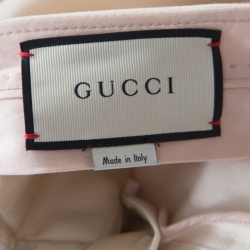 Pre Owned Gucci Cream Wool Straight Fit Pants M