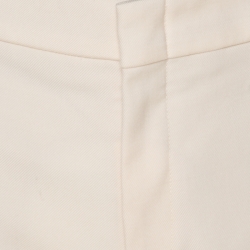 Pre Owned Gucci Cream Wool Straight Fit Pants M