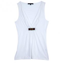 Pre Owned Gucci Cotton Sleeveless Stretch Top L