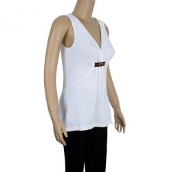 Pre Owned Gucci Cotton Sleeveless Stretch Top L