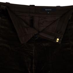 Pre Owned Gucci Brown Velvet Pants M