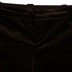 Pre Owned Gucci Brown Velvet Pants M