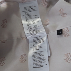 Pre Owned Gucci Dusty Pink Wool Logo Button Detail Double Breasted Blazer L