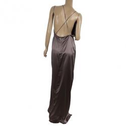 Pre Owned Gucci Front Knot Evening Gown M