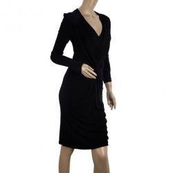 Pre Owned Gucci Long Sleeve Knot Dress L