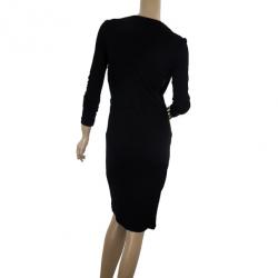 Pre Owned Gucci Long Sleeve Knot Dress L