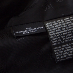 Pre Owned Gucci Black Leather Tailored Two Button Blazer L