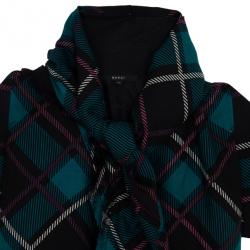 مملوكة مسبقًا Gucci Plaid Print New Clan Scarf Top S