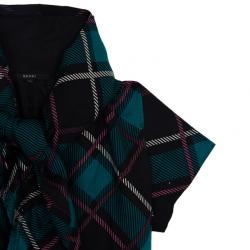 مملوكة مسبقًا Gucci Plaid Print New Clan Scarf Top S