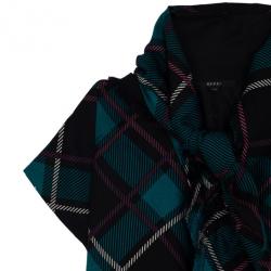 مملوكة مسبقًا Gucci Plaid Print New Clan Scarf Top S