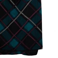 مملوكة مسبقًا Gucci Plaid Print New Clan Scarf Top S
