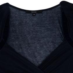 مملوكة مسبقًا Gucci Navy Short Sleeve Top M