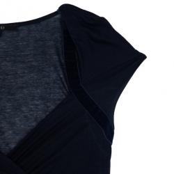 مملوكة مسبقًا Gucci Navy Short Sleeve Top M