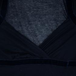 مملوكة مسبقًا Gucci Navy Short Sleeve Top M