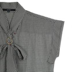 مملوكة مسبقًا Gucci Monochrome Scarf Collar Shirt S