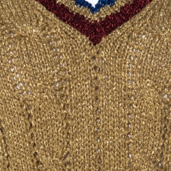 Gucci Gold Tinsel Web Stripe Detail Pullover S