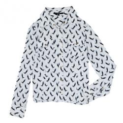Pre Owned Gucci Boot Print Button Up Shirt L