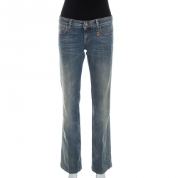 Gucci Blue Medium Wash Denim 70s Flared Jeans M
