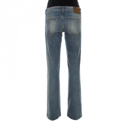 Gucci Blue Medium Wash Denim 70s Flared Jeans M