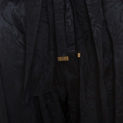 Gucci Black Embossed Silk Top and Trouser Set S