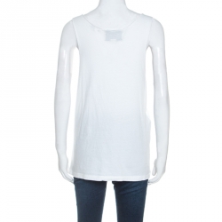 Gucci White Logo Print Cotton Coco Capitán Tank Top M