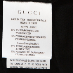 Gucci Black Knit Chain Detail Asymmetric Short Dress M