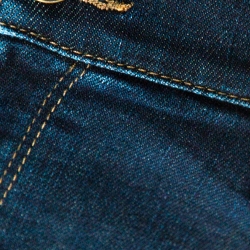 Pre Owned Gucci Indigo Floral Appliqued Denim Skinny Jeans L