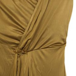 مملوكة مسبقًا Gucci Gold Side Draped Dress M