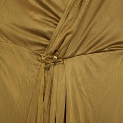 مملوكة مسبقًا Gucci Gold Side Draped Dress M