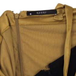 مملوكة مسبقًا Gucci Gold Side Draped Dress M