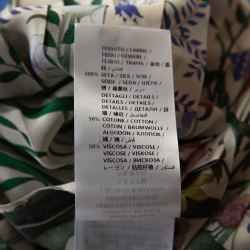 Pre Owned Gucci Multicolor Floral Printed Silk Pleated Midi Skirt M