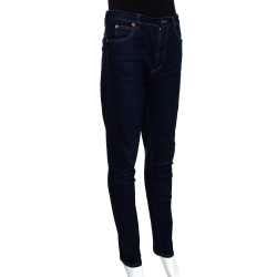 Pre Owned Gucci Indigo Dark Wash Stretch Denim Skinny Jeans M 