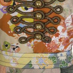 مملوكة مسبقًا Gucci Military Detail Floral Print Dress M