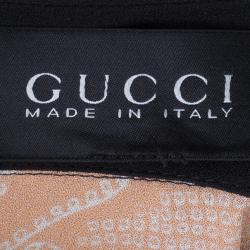 مملوكة مسبقًا Gucci Military Detail Floral Print Dress M