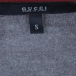مملوكة مسبقًا Gucci Grey Monogram Button Down Cardigan S