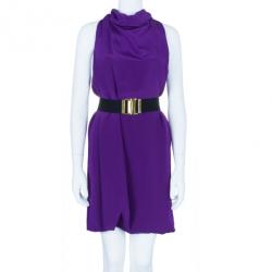 Pre Owned فستان غوتشي حزام عنق و ديرابيه M