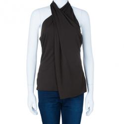 Pre Owned بلوزة غوتشي سترتش ورقبة كروس L